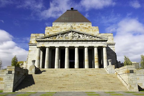 Framed Shrine of Remembrance, Melbourne, Victoria, Australia Print