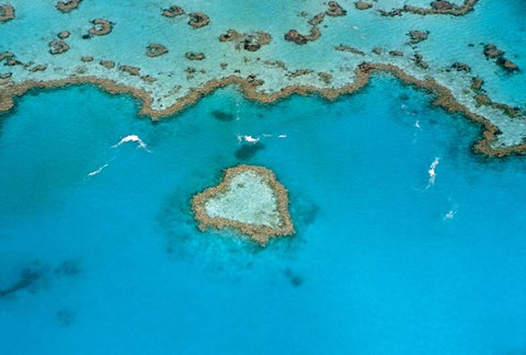 Framed Australia, Whitsunday Islands, Heart Reef Print