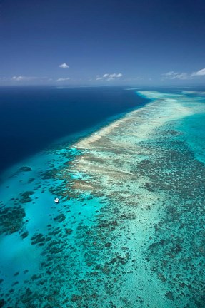 Framed Yacht, Great Barrier Reef, North Queensland, Australia Print