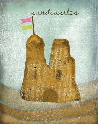 Framed Sandcastles Print