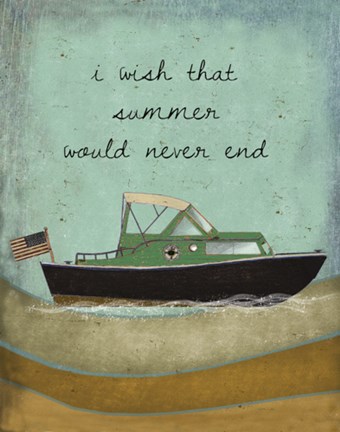 Framed Wish Summer would never end Print