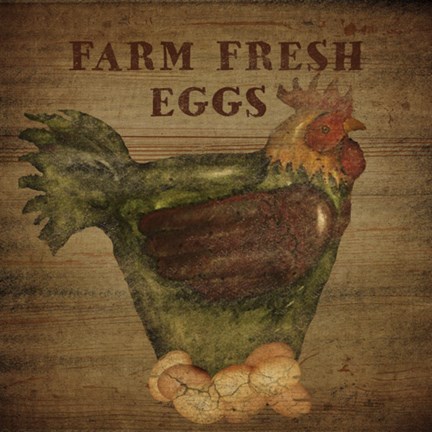 Framed Farm Fresh Eggs Print
