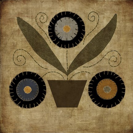 Framed American Penny Rug I Print