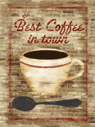 Framed Best Coffee in Town Print