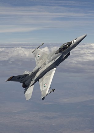 Framed F-16E Maneuvers over Arizona (vertical) Print