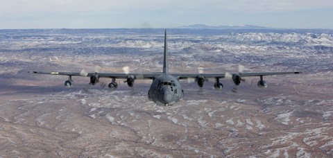 Framed Front View of a MC-130 Aircraft Print