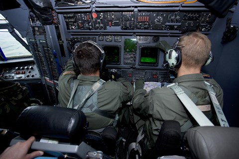 Framed Airmen at Work in a MC-130H Combat Talon II Print