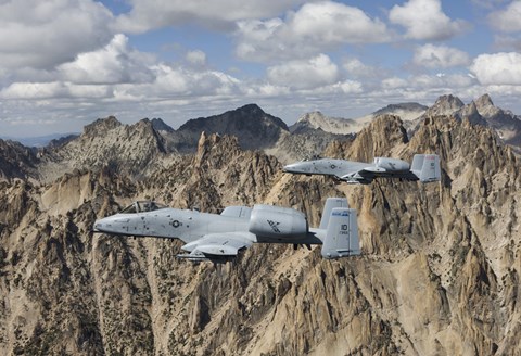 Framed Two A-10 Thunderbolt&#39;s in Central Idaho Print