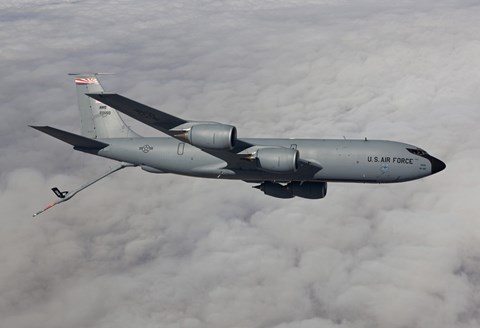 Framed KC-135R in the Clouds over Arizona Print