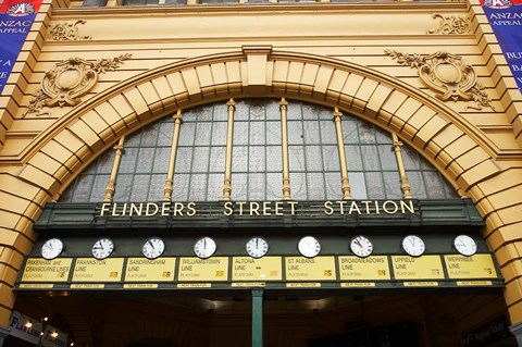 Framed Australia, Melbourne, Flinders Street Train Station Print