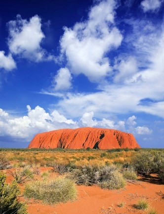 Framed holy mountain of Uluru, Ayers Rock, Australia Print