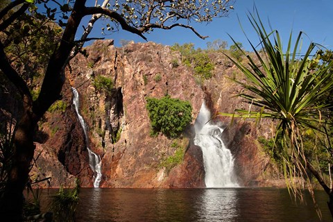 Framed Cascade of Wangi Falls, Litchfield National Park, Northern Territory, Australia Print