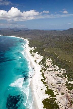 Framed Friendly Beaches Coastline, Freycinet NP, Australia Print