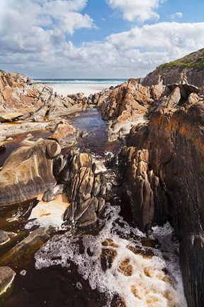 Framed Mouth of Rocky River, Flinders Chase National Park, Kangaroo Island, Australia Print