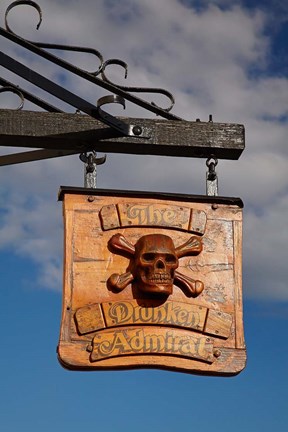 Framed Pub sign, Victoria Dock, Hobart, Australia Print