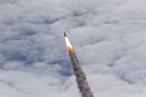 Framed Final Launch of Space Shuttle Atlantis Print