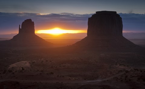 Framed Mitten Formations in Monument Valley, Utah Print