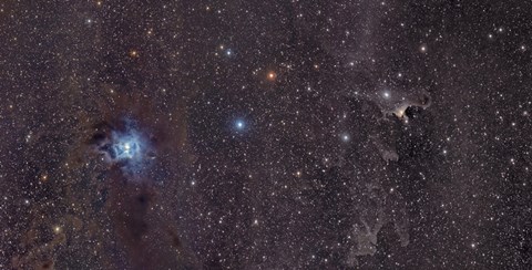Framed Iris Nebula in Cepheus Print