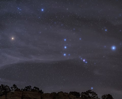 Framed Orion Constellation Rises Print