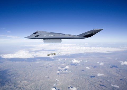 Framed F-117 Nighthawk Releases a GBU-31 JDAM Print