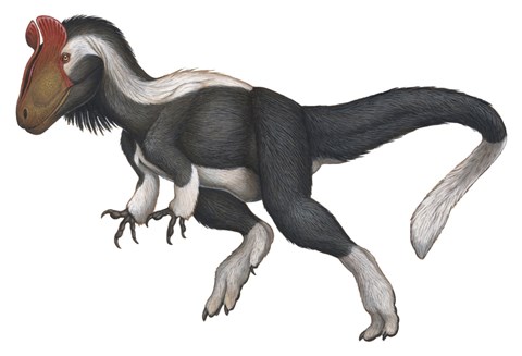 Framed Cryolophosaurus Print
