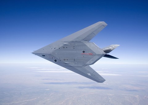 Framed F-117 Nighthawk Flies a Training Sortie over New Mexico Print