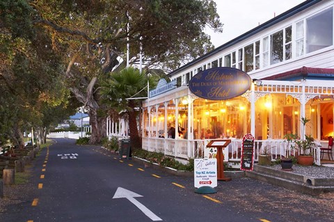 Framed Historic Duke of Marlborough Hotel, Russell, Bay of Islands, Northland, New Zealand Print