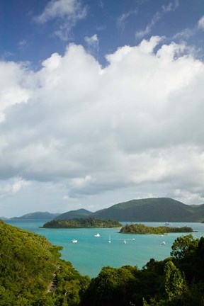 Framed Australia, Whistsunday, Airlie Beach, Shute Harbour Print