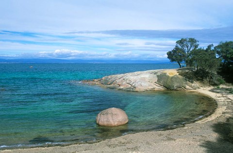 Framed Half Moon Bay, Freycinet National Park, Tasmania, Australia Print