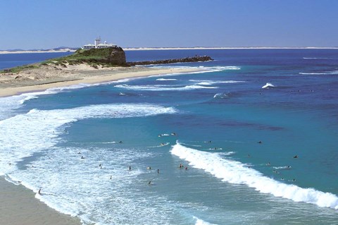 Framed Stony Point Beach, Newcastle, New South Wales, Australia Print