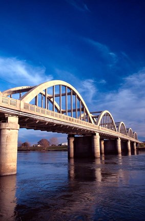 Framed Balclutha Bridge and Clutha River, New Zealand Print