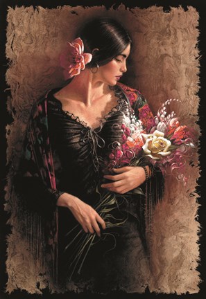 Framed Las Flores Print
