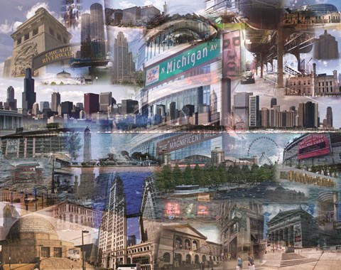 Framed Chicago Day Print