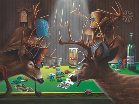 Framed Playing for Doe Print