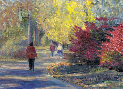 Framed Autumn in the Park Print