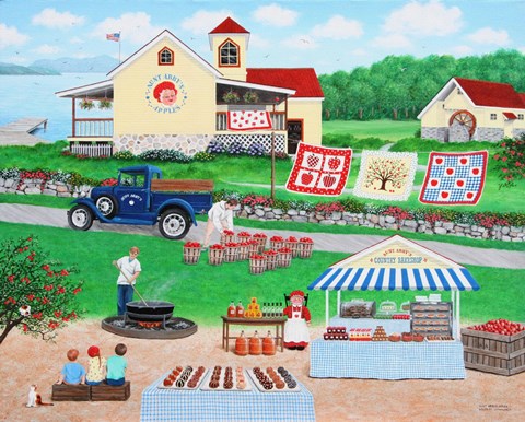 Framed Aunt Abby's Apples Print