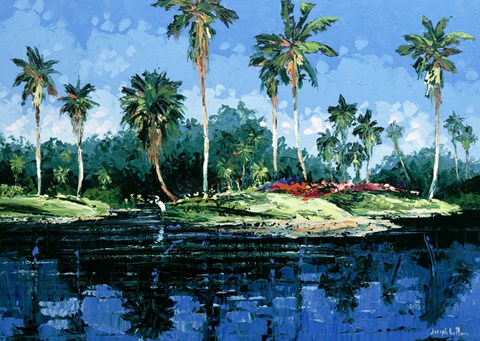 Framed Blue Lagoon Print