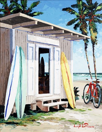 Framed Longboard Shack Print