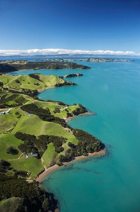 Framed Coastline, Waiheke Island, Auckland, New Zealand Print