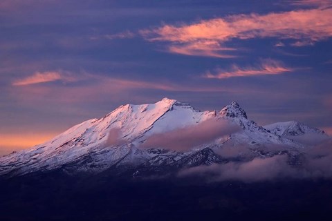 Framed Mt Ruapehu, Tongariro NP, North Island, New Zealand Print