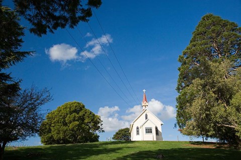 Framed Historic Gladstone Church, Wairarapa, North Island, New Zealand Print