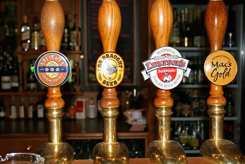 Framed Bar, Careys Bay Hotel, Careys Bay, Port Chalmers, Dunedin, New Zealand Print