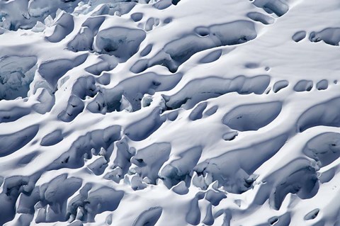 Framed Crevasses, Franz Josef Glacier, South Island, New Zealand Print