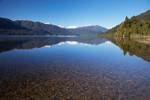 Framed Lake Kaniere, West Coast, South Island, New Zealand Print