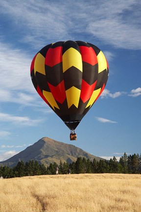 Framed Hot Air Balloon, Wanaka, South Island, New Zealand Print