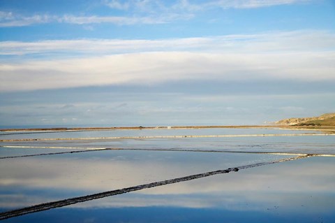 Framed New Zealand, South Isl, Evaporation Ponds, Lake Grassmere Print