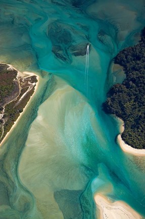 Framed Tidal Patterns, Awaroa Inlet, South Island, New Zealand Print
