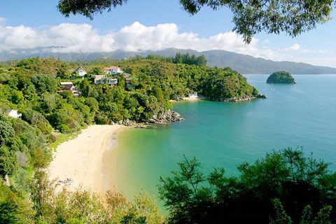 Framed Able Tasman NP, Nelson, New Zealand Print