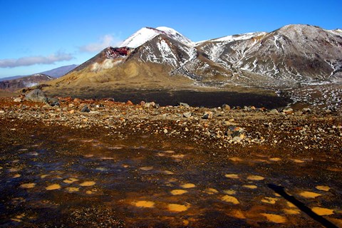 Framed Tongariro NP, New Zealand, Volcanic plateau Print
