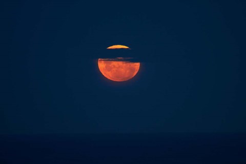 Framed Full moon, from Dunedin, South Island, New Zealand Print